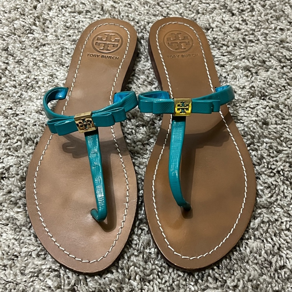 Tory Burch Leighanne Sandals Thong Bow Women’s size 10